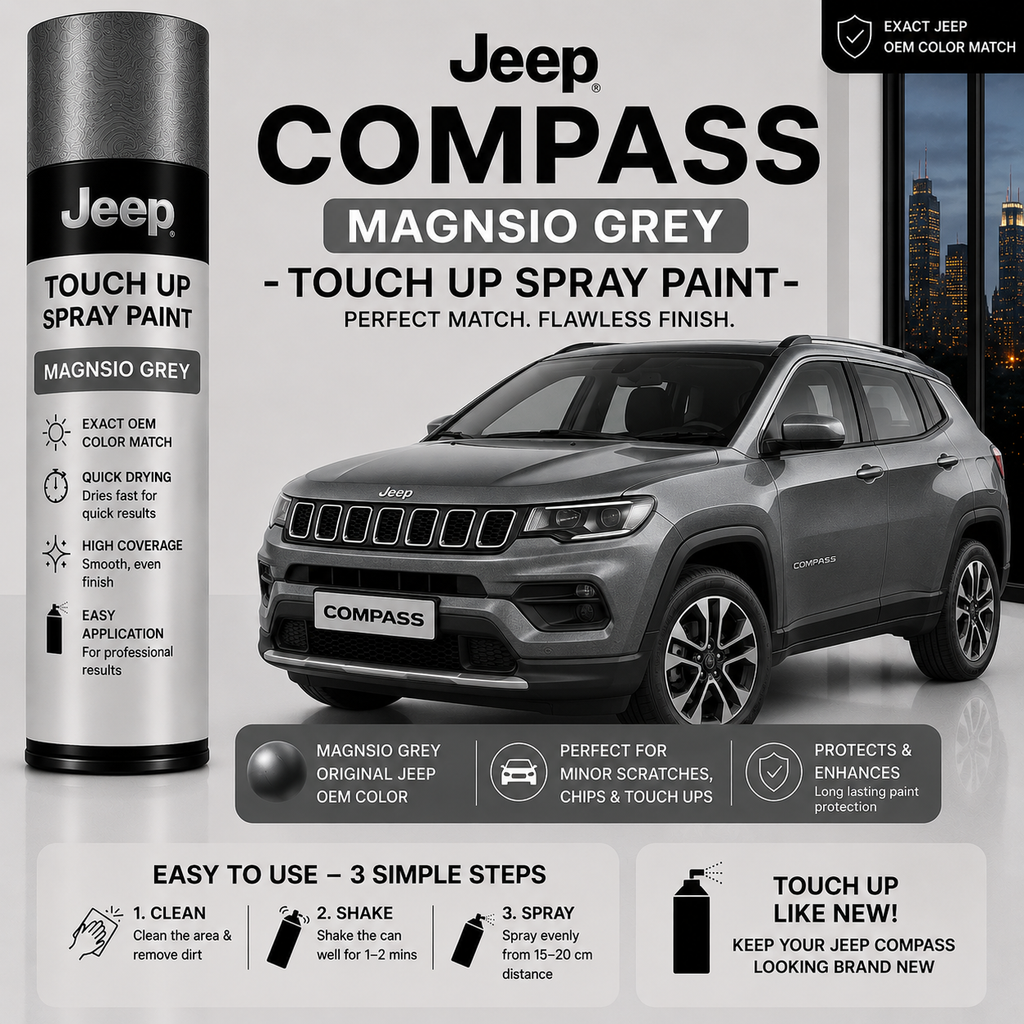 Jeep Compass Magnesio Grey Touch Up Spray Paint – OEM Color Match | LIHA Aerosols 500ml