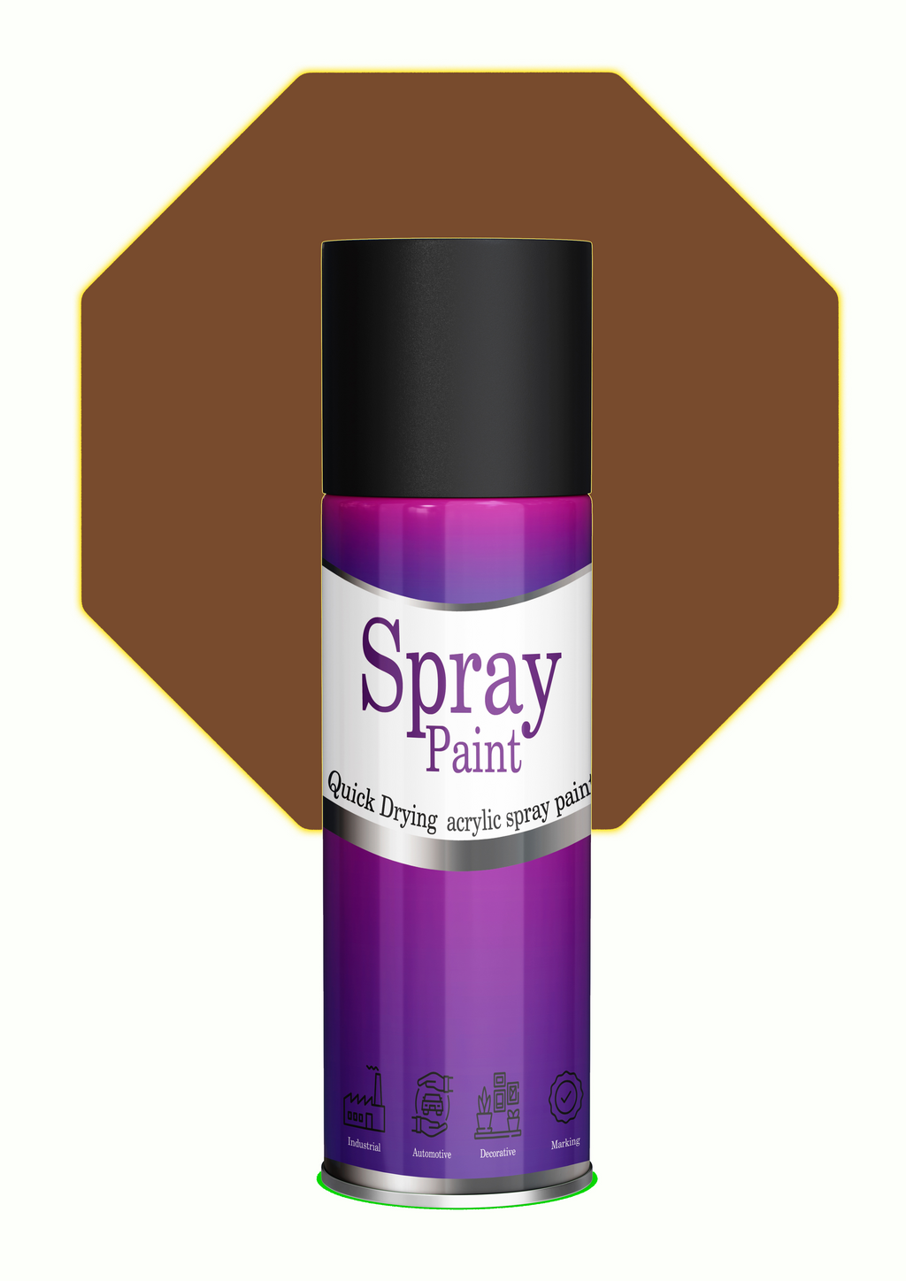 LIHA Brown Acrylic Spray Paint – Rich Color High Coverage 400ml