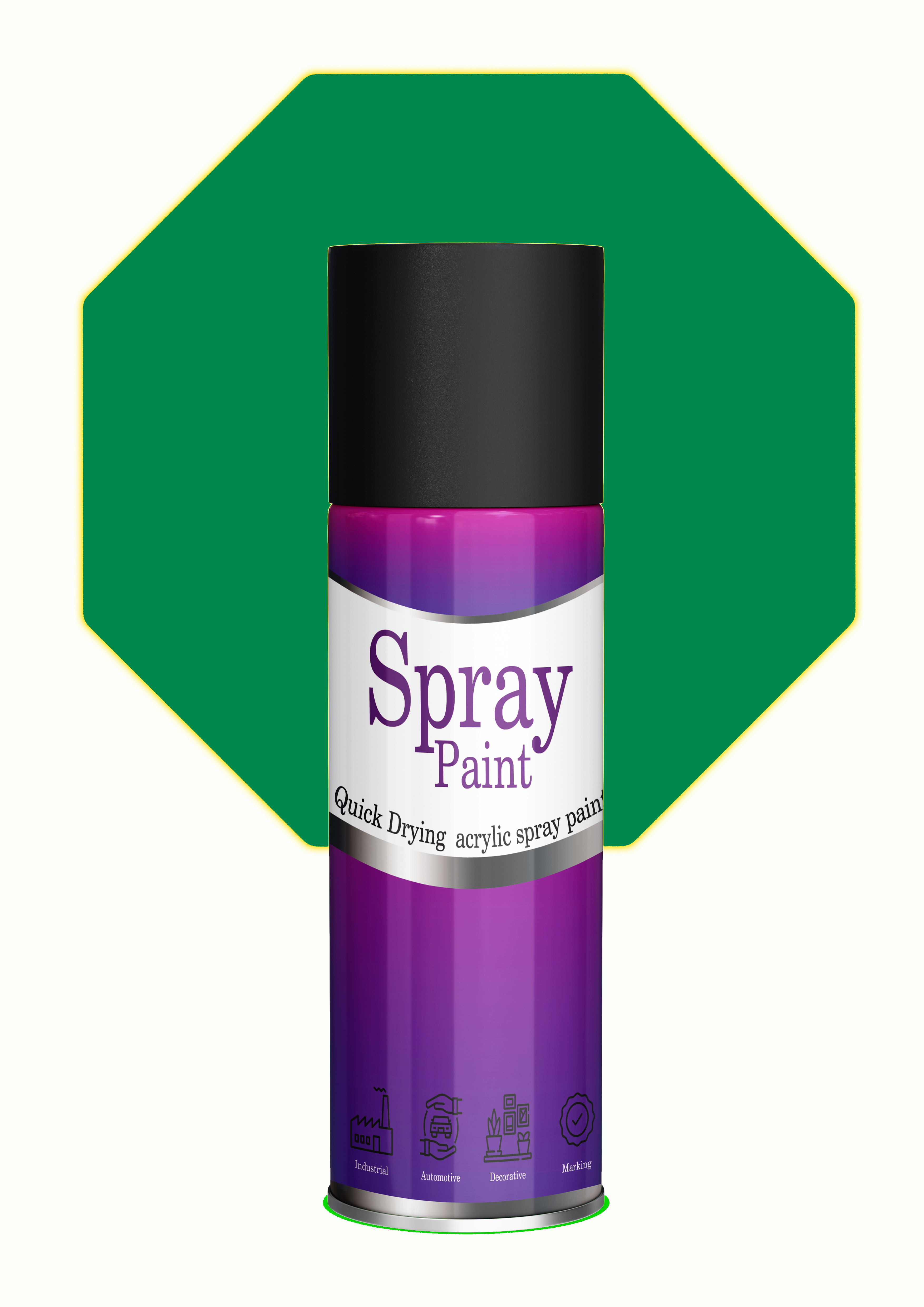 LIHA Green Acrylic Spray Paint – Vibrant Color Quick Dry 400ml