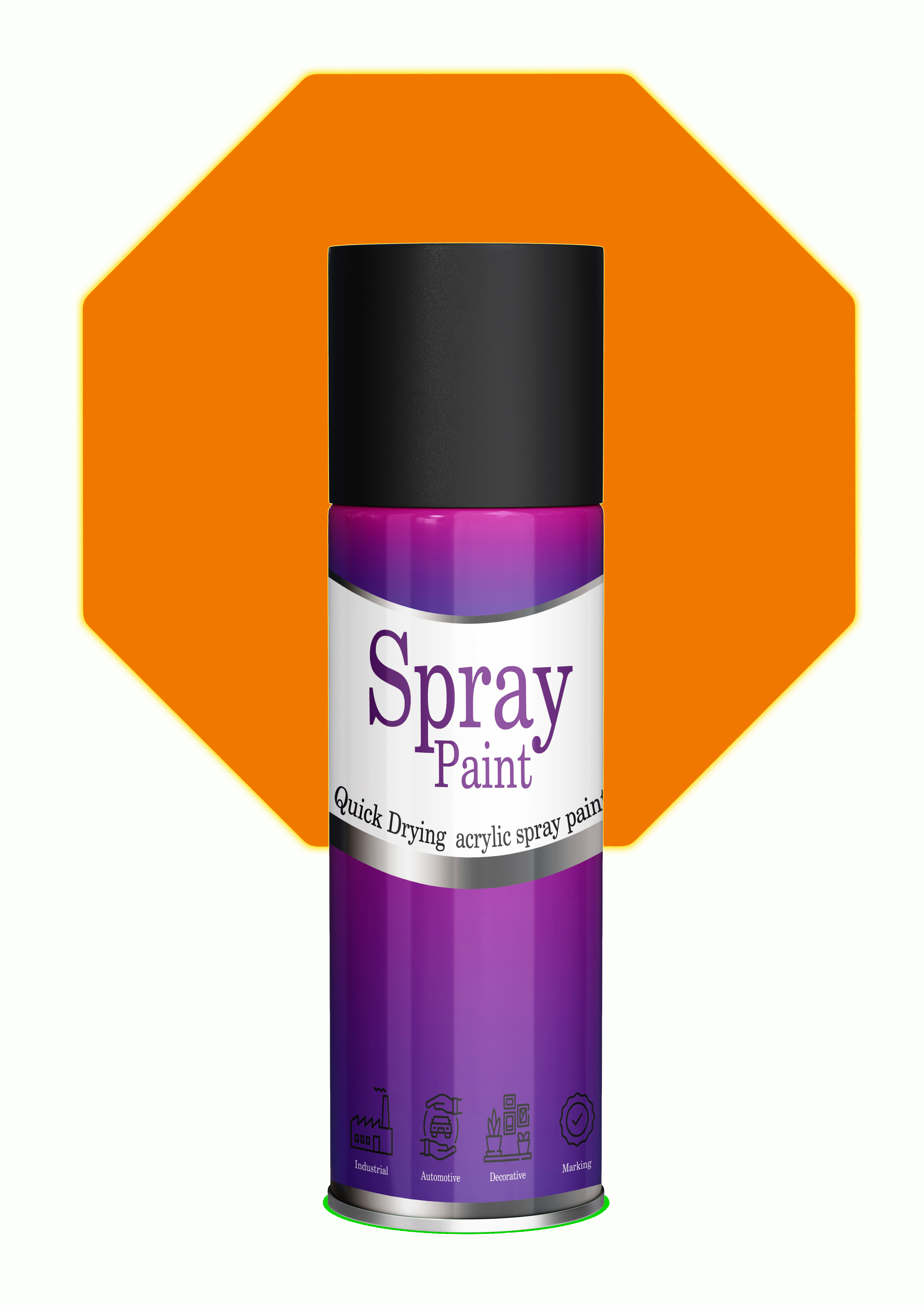 LIHA Orange Acrylic Spray Paint – Bright High Visibility Color 400ml