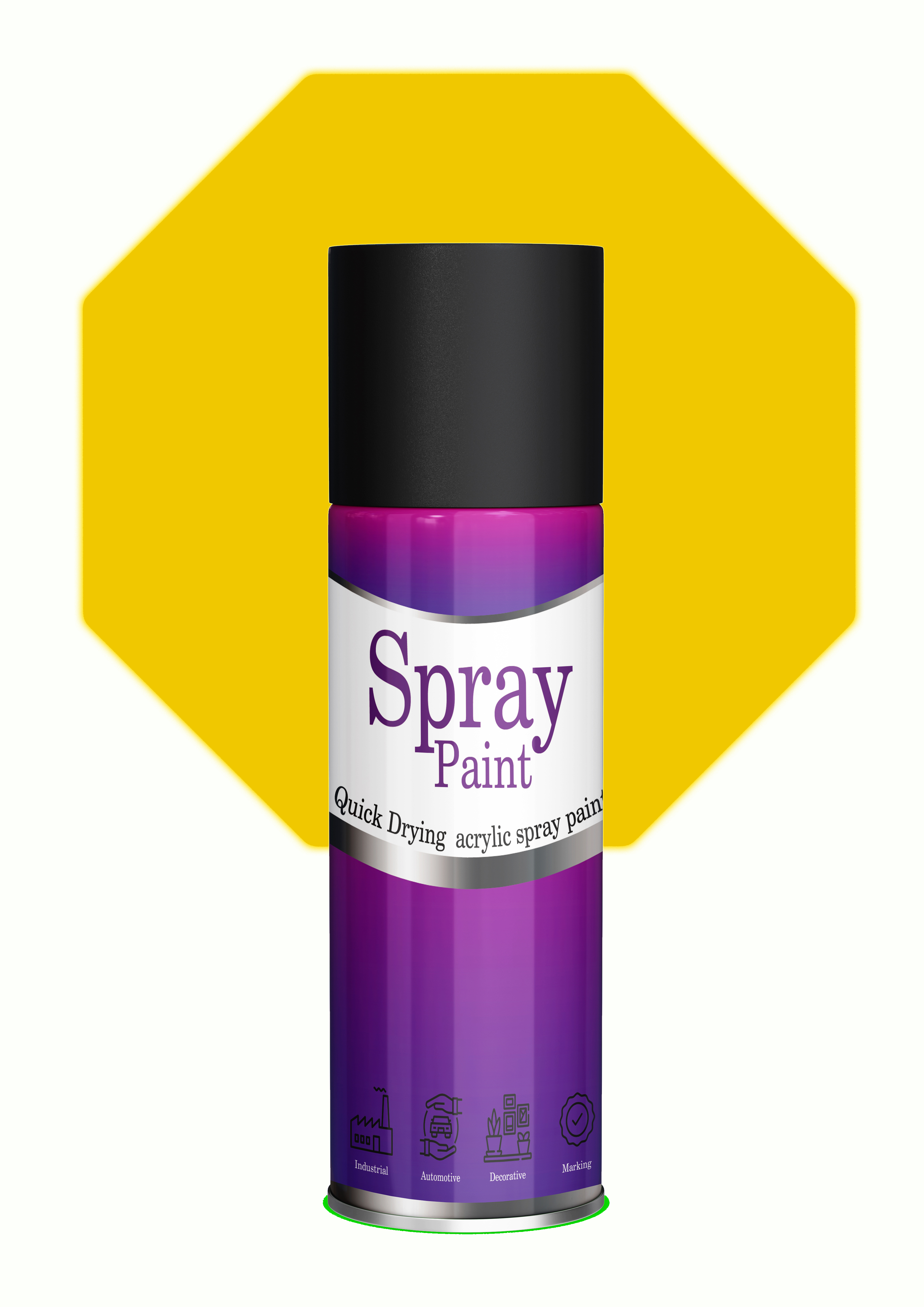 LIHA Yellow Acrylic Spray Paint – Vibrant Long-Lasting Color 400ml