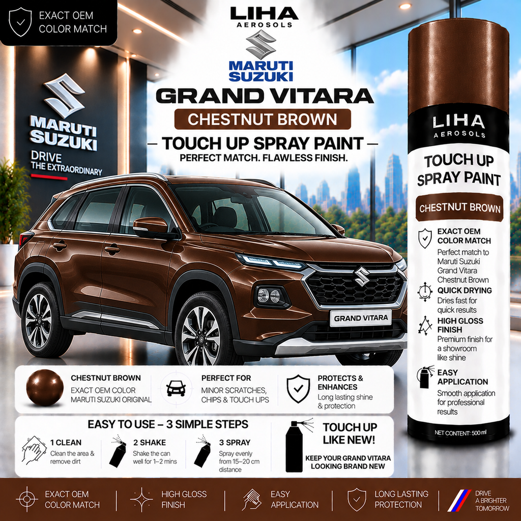 Maruti Grand Vitara Chestnut Brown Touch Up Spray Paint – OEM Color Match | LIHA Aerosols 500ml