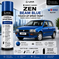 Maruti Zen Beam Blue Touch Up Spray Paint – OEM Color Match | LIHA Aerosols 500ml