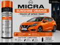 Nissan Micra Sunshine Orange Touch Up Spray Paint – OEM Color Match | LIHA Aerosols 500ml