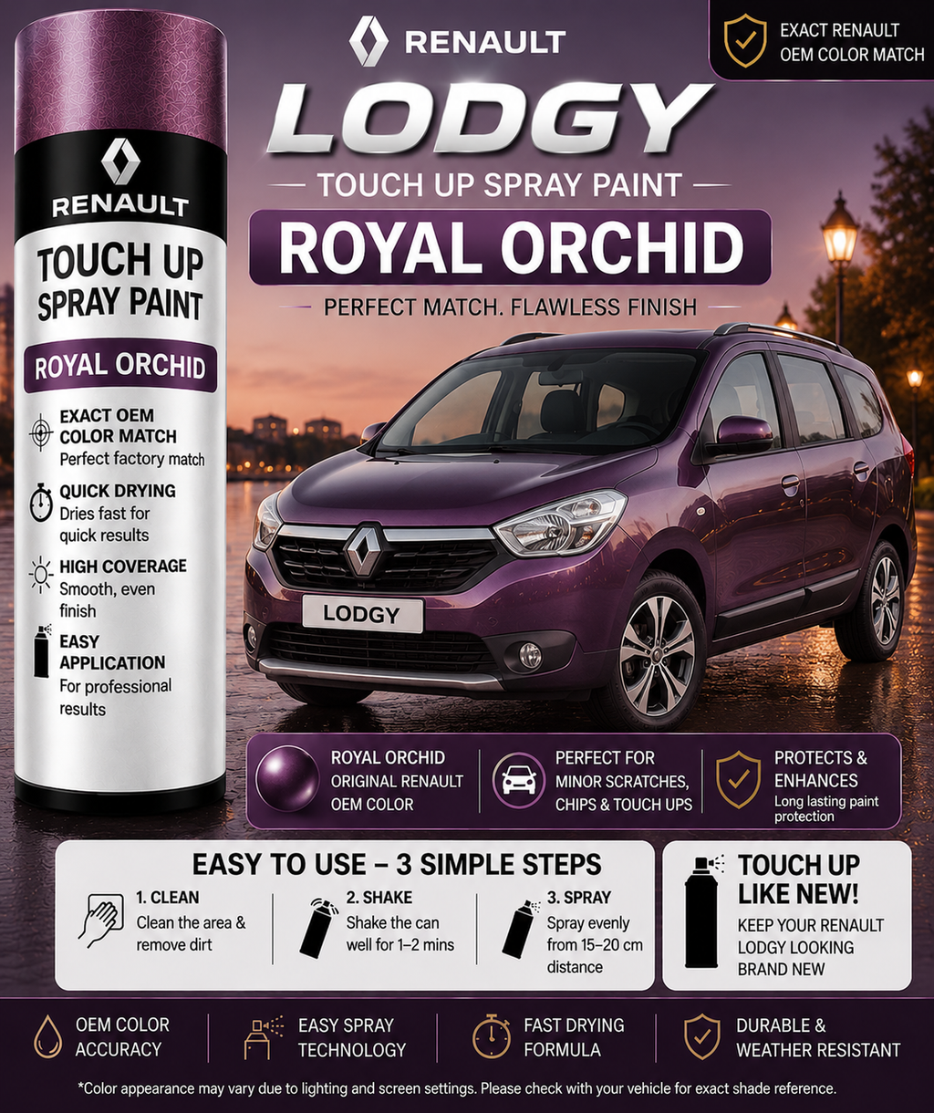 Renault Lodgy Royal Orchid Touch Up Spray Paint – OEM Color Match | LIHA Aerosols 500ml