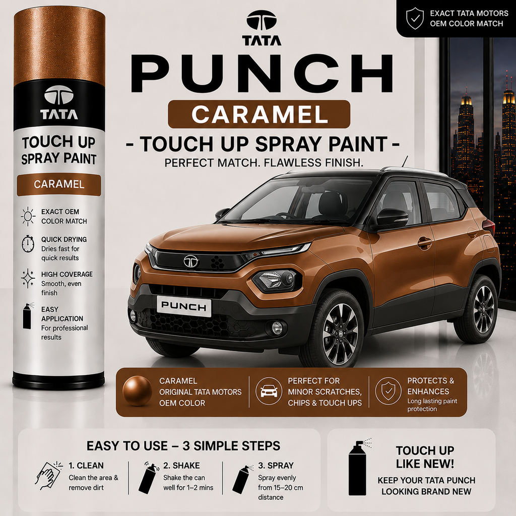 Tata Punch Caramel Touch Up Spray Paint – OEM Color Match | LIHA Aerosols 500ml