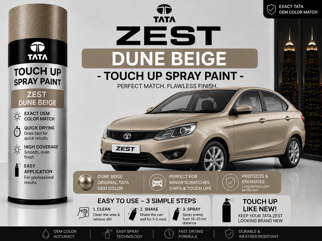 Tata Zest Dune Beige Touch Up Spray Paint – OEM Color Match | LIHA Aerosols 500ml
