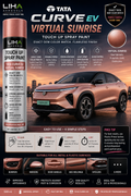 Tata Curvv EV Virtual Sunrise Touch Up Spray Paint – OEM Color Match | LIHA Aerosols 500ml