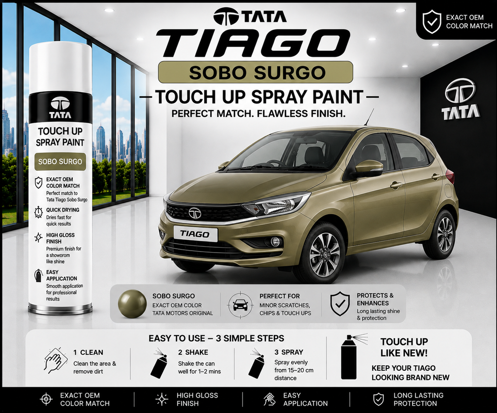 Tata Tiago Sobo Surgo Touch Up Spray Paint – OEM Color Match | LIHA Aerosols 500