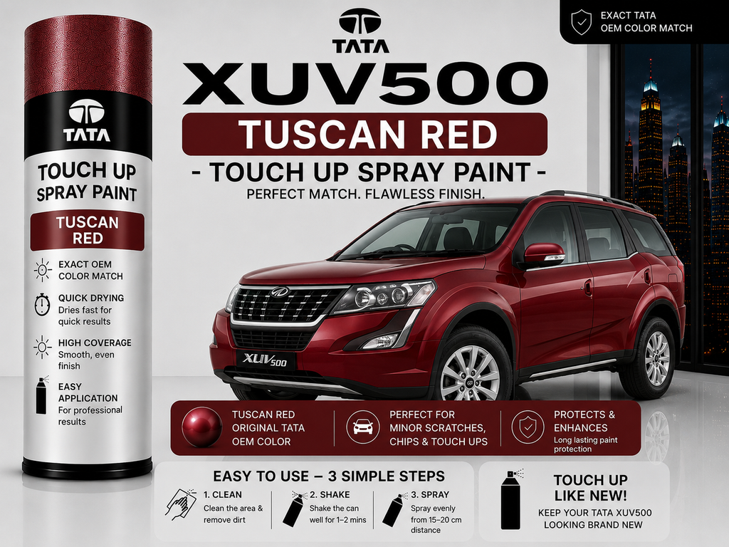 Mahindra XUV500 Tuscan Red Touch Up Spray Paint – OEM Color Match | LIHA Aerosols 500ml