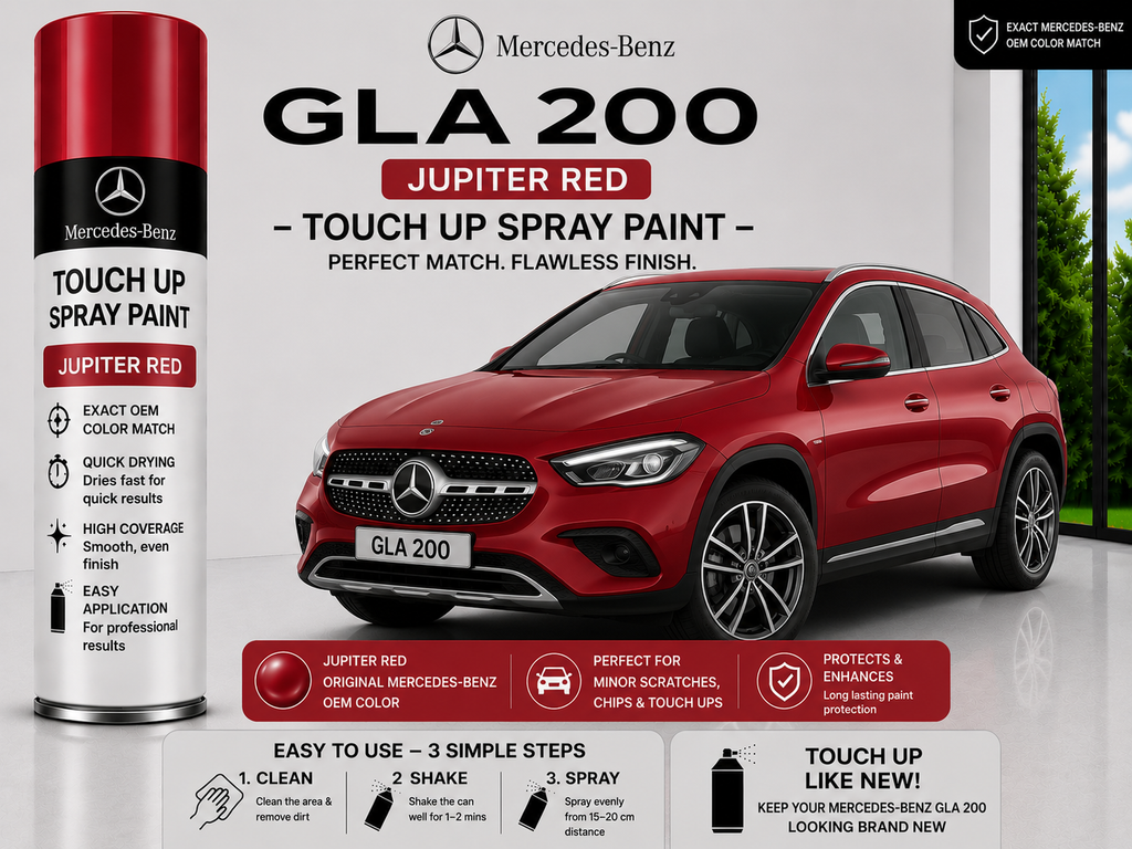 Mercedes-Benz GLA 200 Jupiter Red Touch Up Spray Paint – OEM Color Match | LIHA Aerosols 500ml