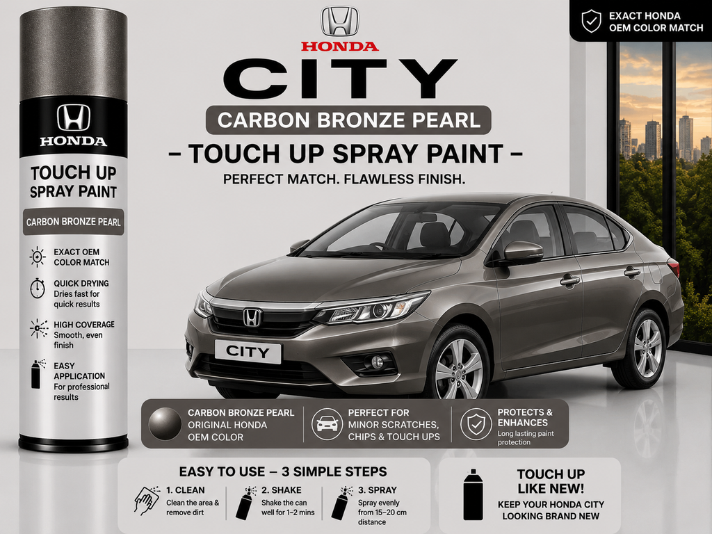 Honda City Carbon Bronze Pearl Touch Up Spray Paint – OEM Color Match | LIHA Aerosols 500ml