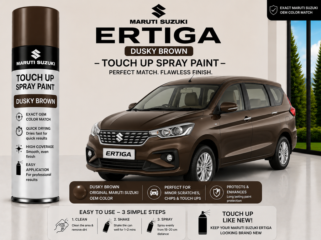 Maruti Suzuki Ertiga Dusky Brown Touch Up Spray Paint – OEM Color Match | LIHA Aerosols 500ml