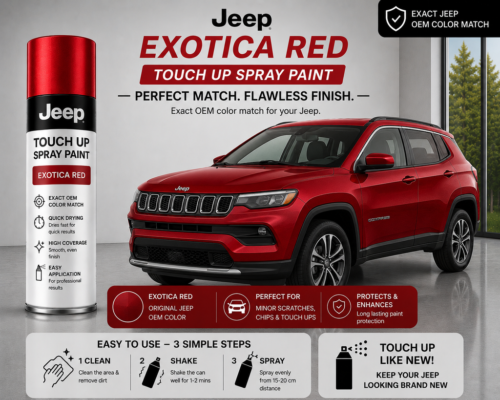 Jeep Exotica Red Touch Up Spray Paint – OEM Color Match | LIHA Aerosols 500ml