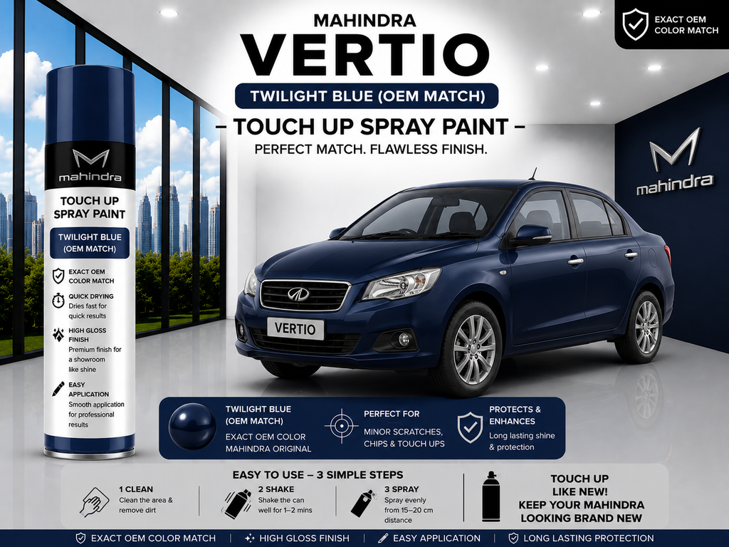 Mahindra Verito Twilight Blue Touch Up Spray Paint – OEM Color Match | LIHA Aerosols 500ml