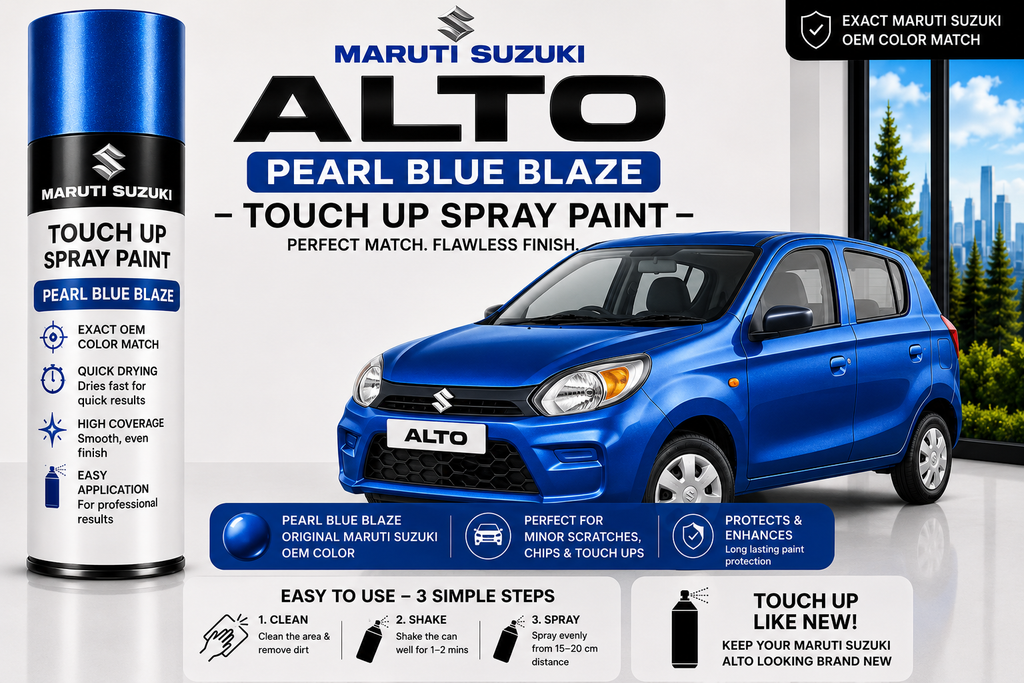 Maruti Suzuki Alto Pearl Blue Blaze Touch Up Spray Paint – OEM Color Match | LIHA Aerosols 500ml