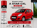 Maruti Suzuki A-Star CXL Bright Red Touch Up Spray Paint – OEM Color Match | LIHA Aerosols 500ml