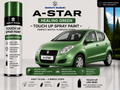 Maruti Suzuki A-Star Healing Green Touch Up Spray Paint – OEM Color Match | LIHA Aerosols 500ml