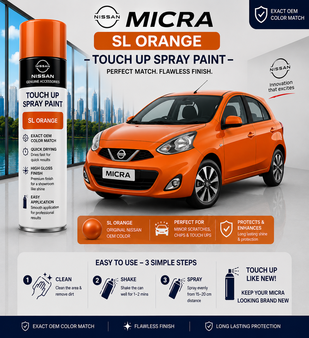 Datsun Redi-GO Opal White Touch Up Spray Paint – OEM Color Match