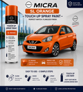 Nissan Micra SL Orange Touch Up Spray Paint | OEM Automotive Aerosol Paint for Scratch Repair
