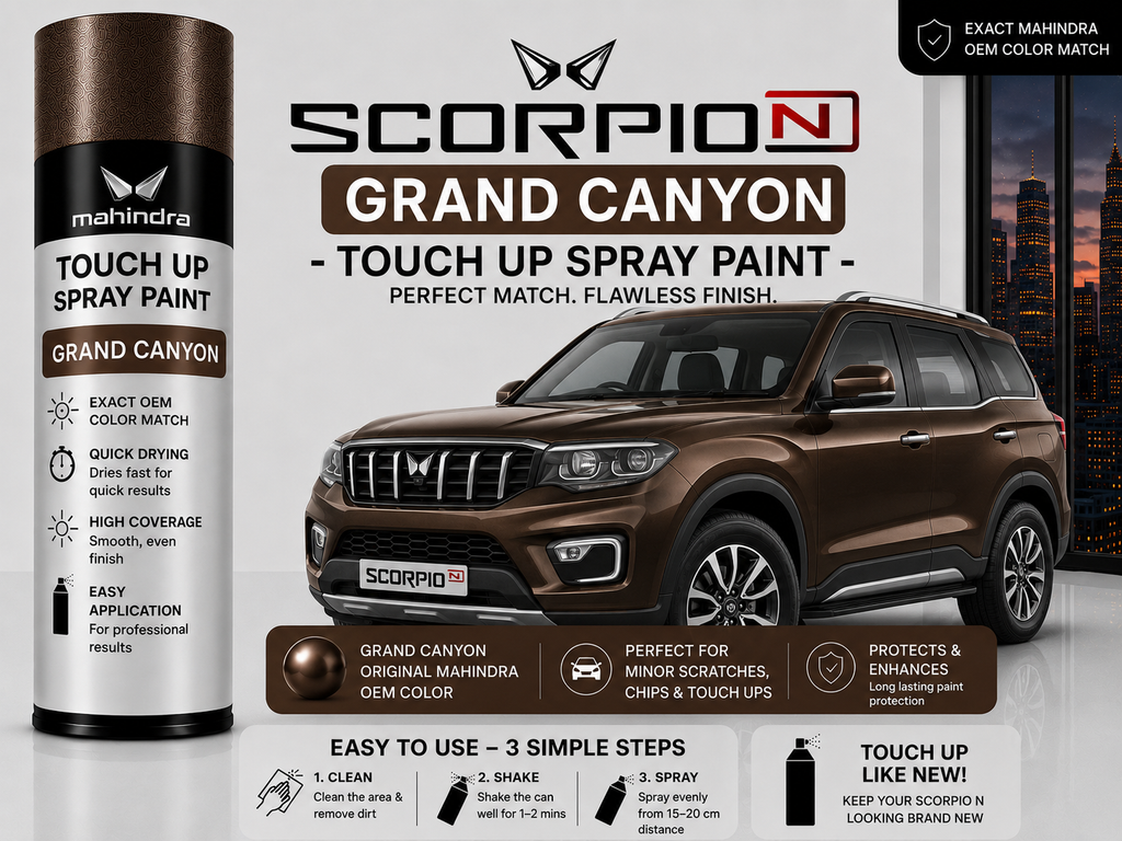 Mahindra Scorpio-N Grand Canyon Touch Up Spray Paint – OEM Color Match | LIHA Aerosols 500ml