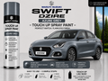 Maruti Suzuki Swift Dzire Azure Grey Touch Up Spray Paint – OEM Color Match | LIHA Aerosols 500ml