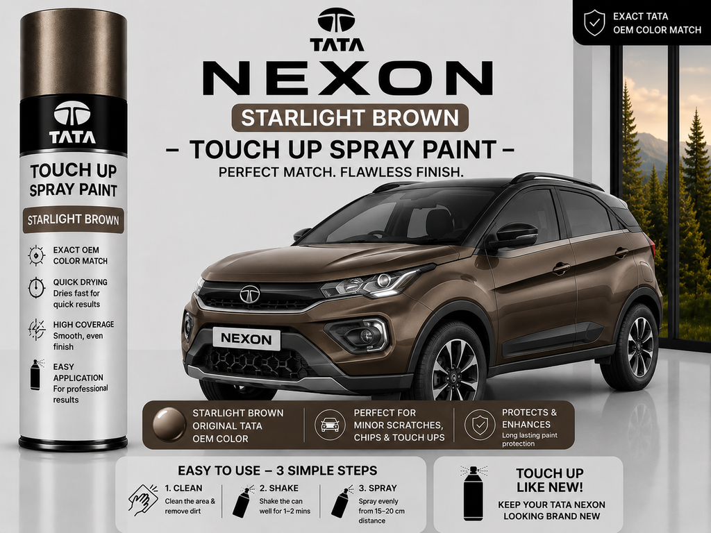 Tata Nexon Starlight Brown Touch Up Spray Paint – OEM Color Match | LIHA Aerosols 500ml