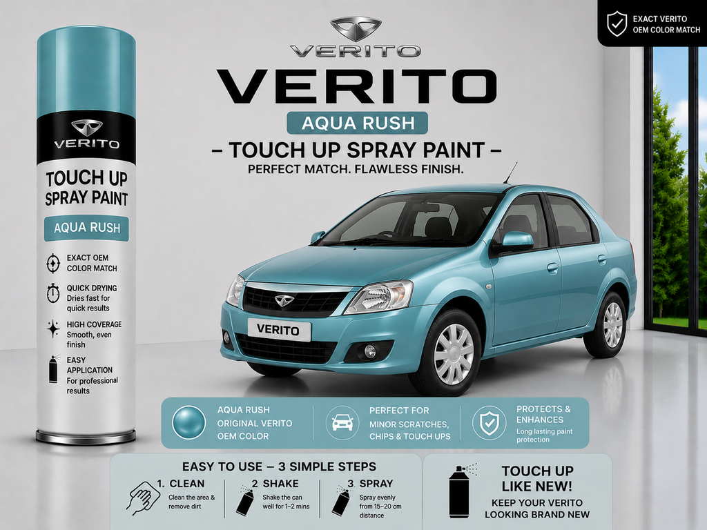 Mahindra Verito Aqua Rush Touch Up Spray Paint – OEM Color Match | LIHA Aerosols 500ml